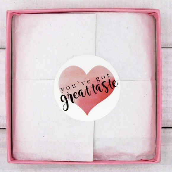50 YOU'VE GOT GREAT TASTE Sticker 2" - heart - Picture 1 of 5